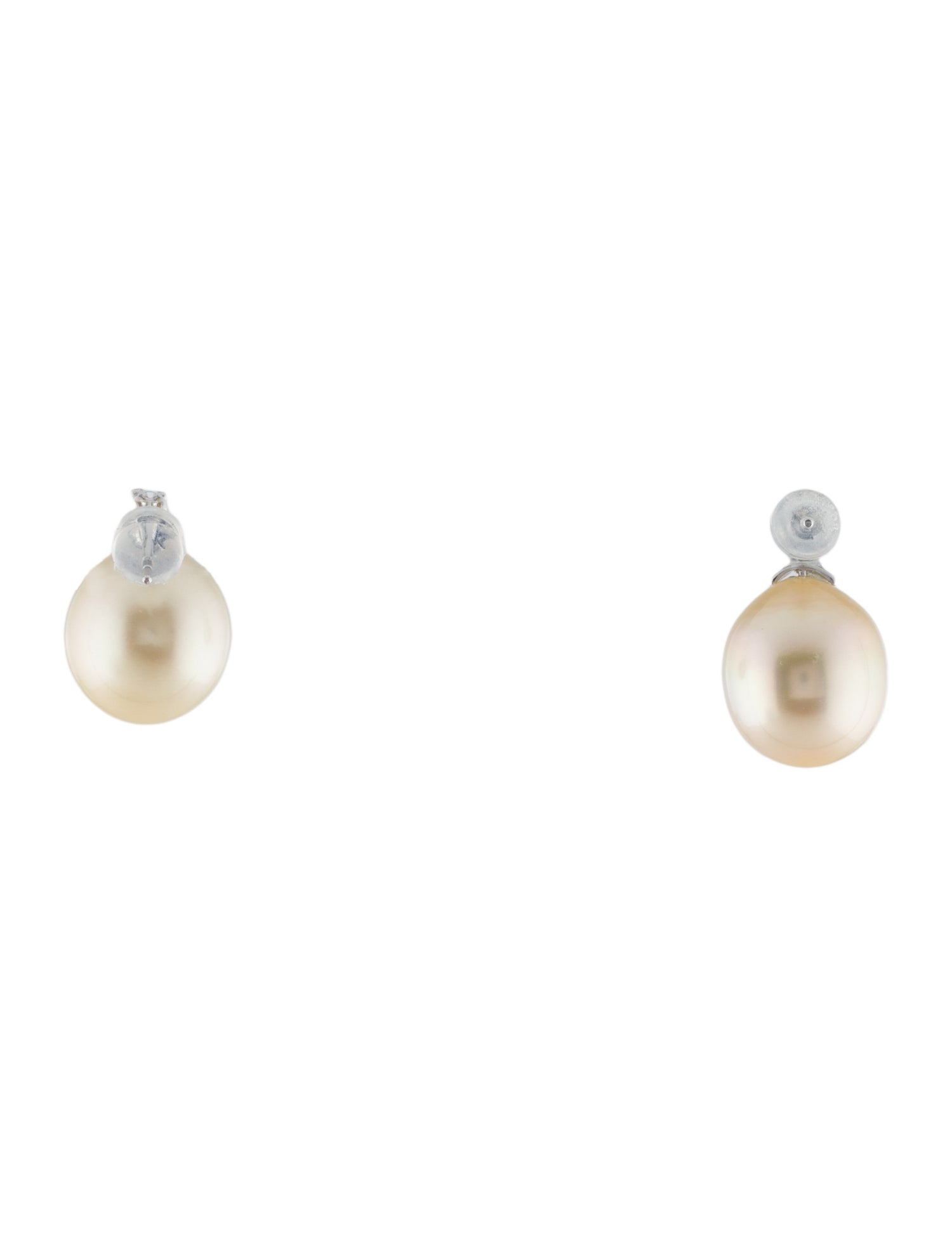 Earrings 18K Pearl & Diamond Drop Earrings