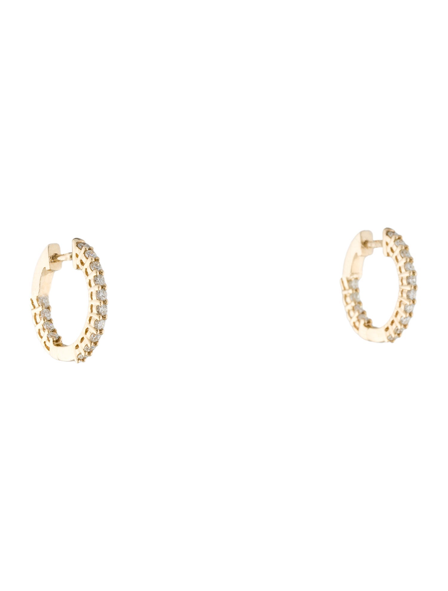 Earrings 14K Diamond Inside-Out Hoop Earrings
