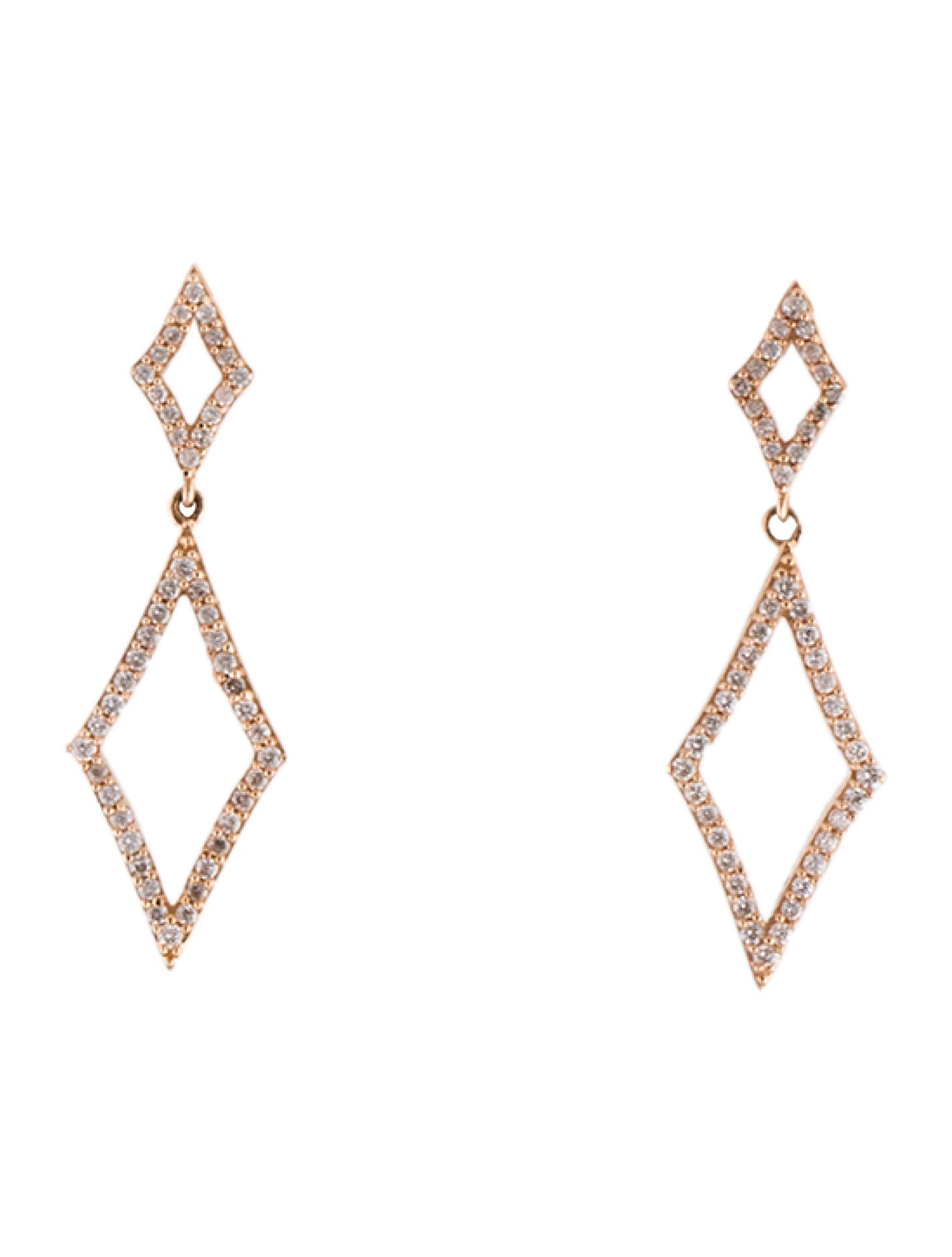 Earrings 14K Diamond Drop Earrings