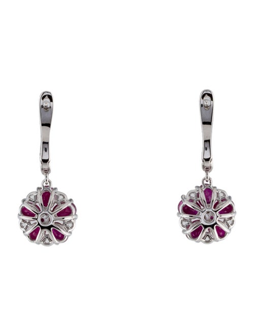 Earrings 14K 1.68ctw Ruby & Diamond Drop Earrings