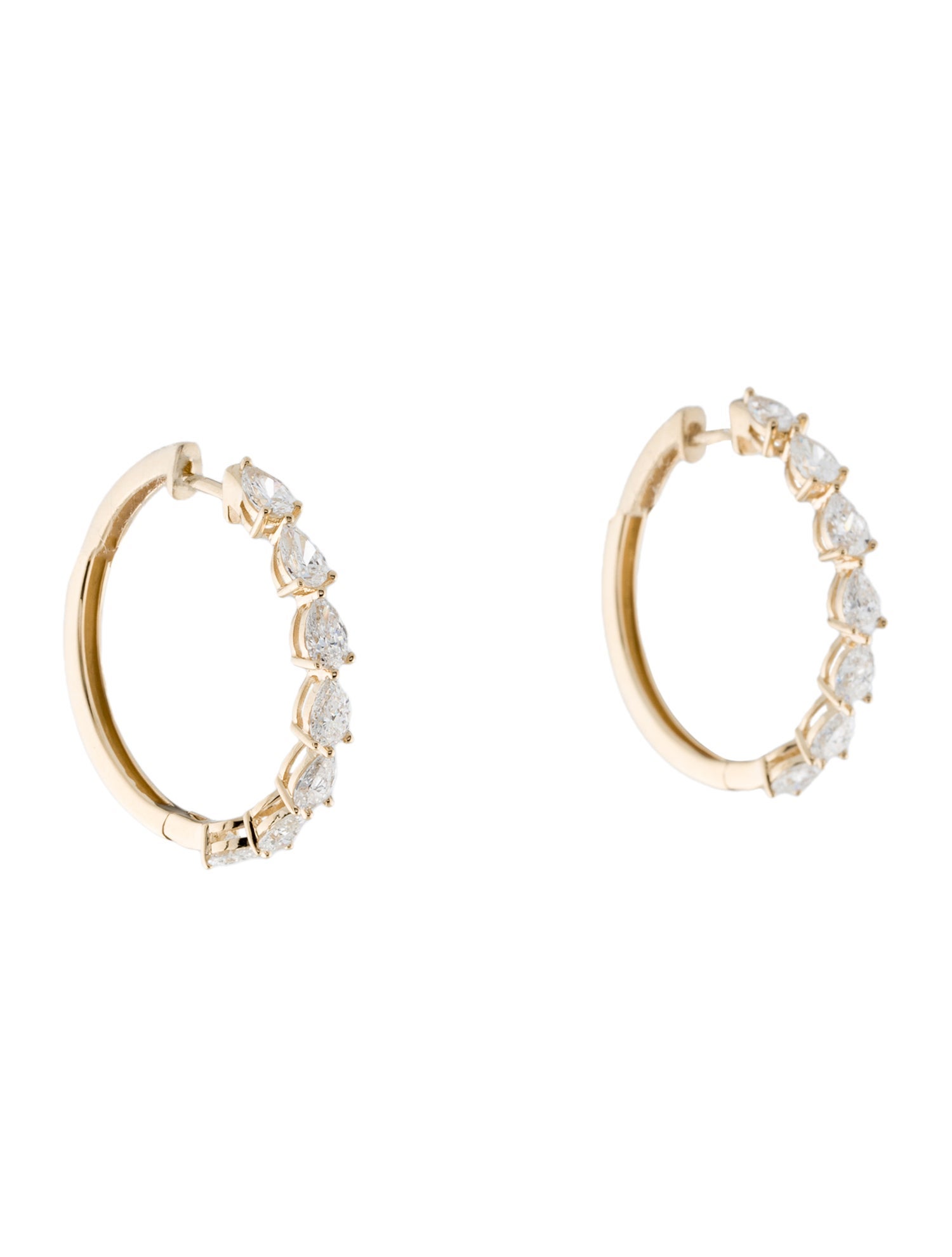 Earrings 14K 2.00ctw Lab-Grown Diamond Hoop Earrings