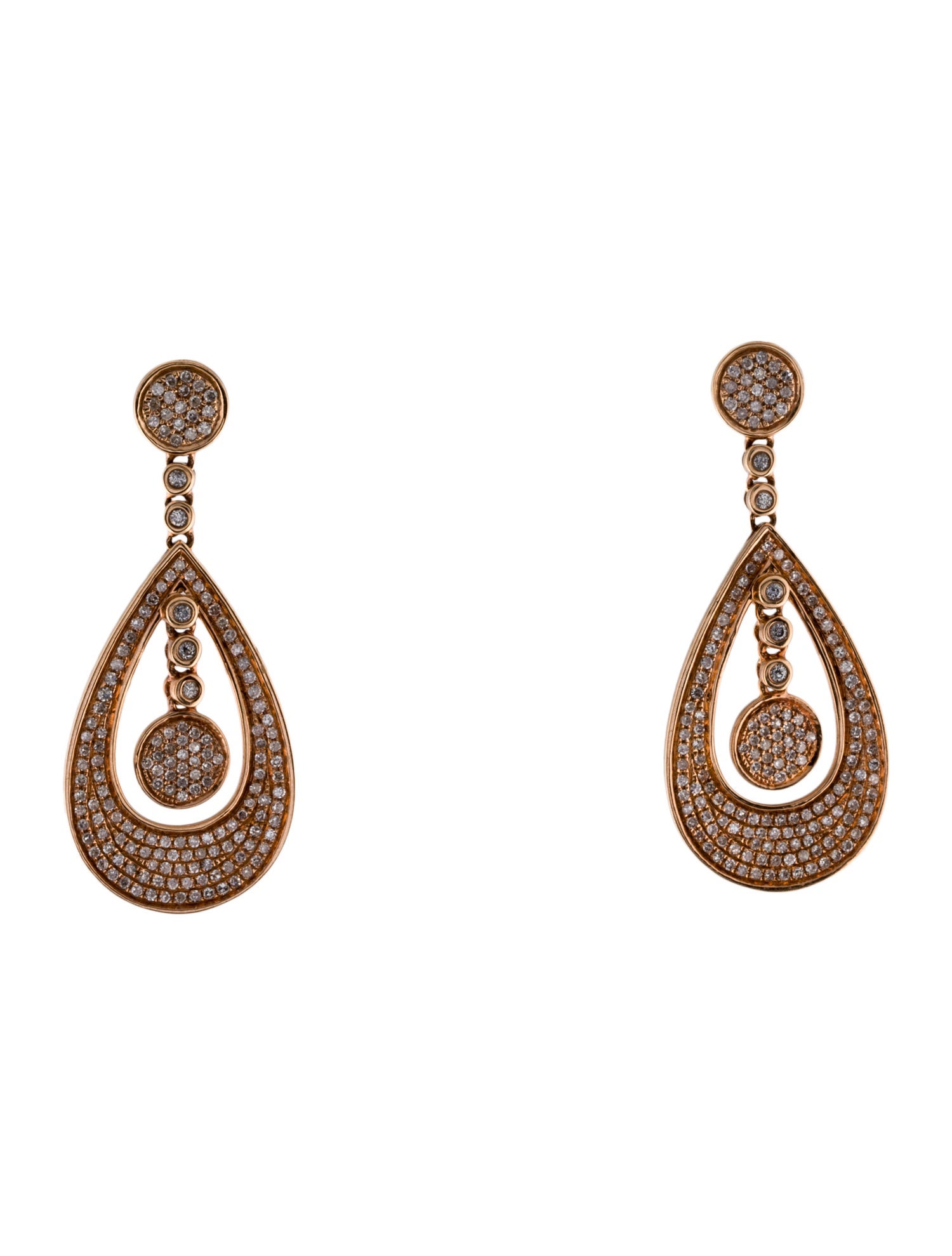 Earrings 14K Diamond Drop Earrings