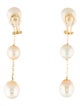 Earrings 18K Yellow Pearl Drop Earrings