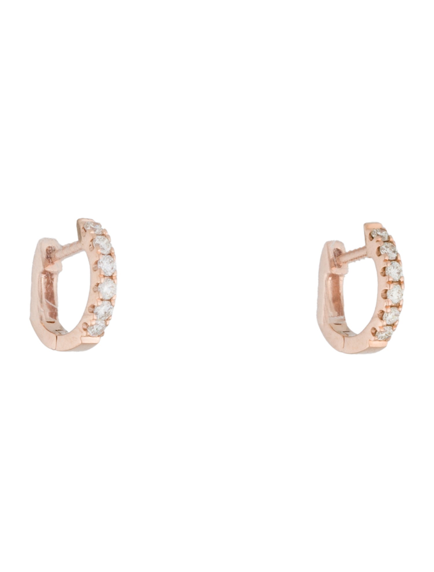 Earrings 14K Diamond Huggie