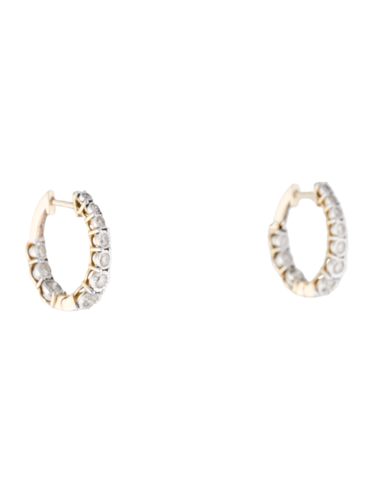 Earrings 14K Diamond Inside-Out Hoop Earrings