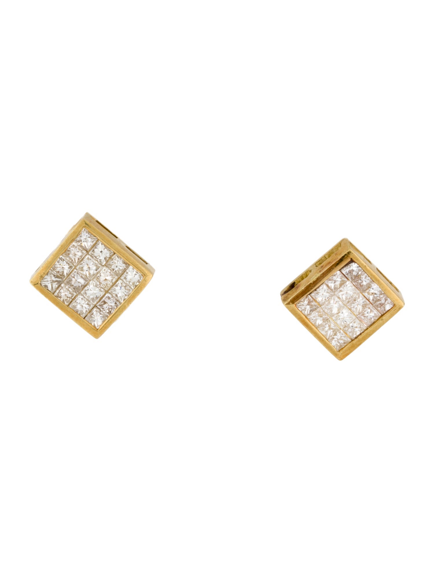 Earrings 18K 1.44ctw Diamond Earclips