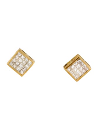 Earrings 18K 1.44ctw Diamond Earclips