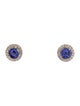 Earrings 14K Tanzanite & Diamond Stud Earrings