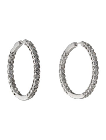 Earrings Hoop 14K 4.00ctw Diamond Inside-Outside