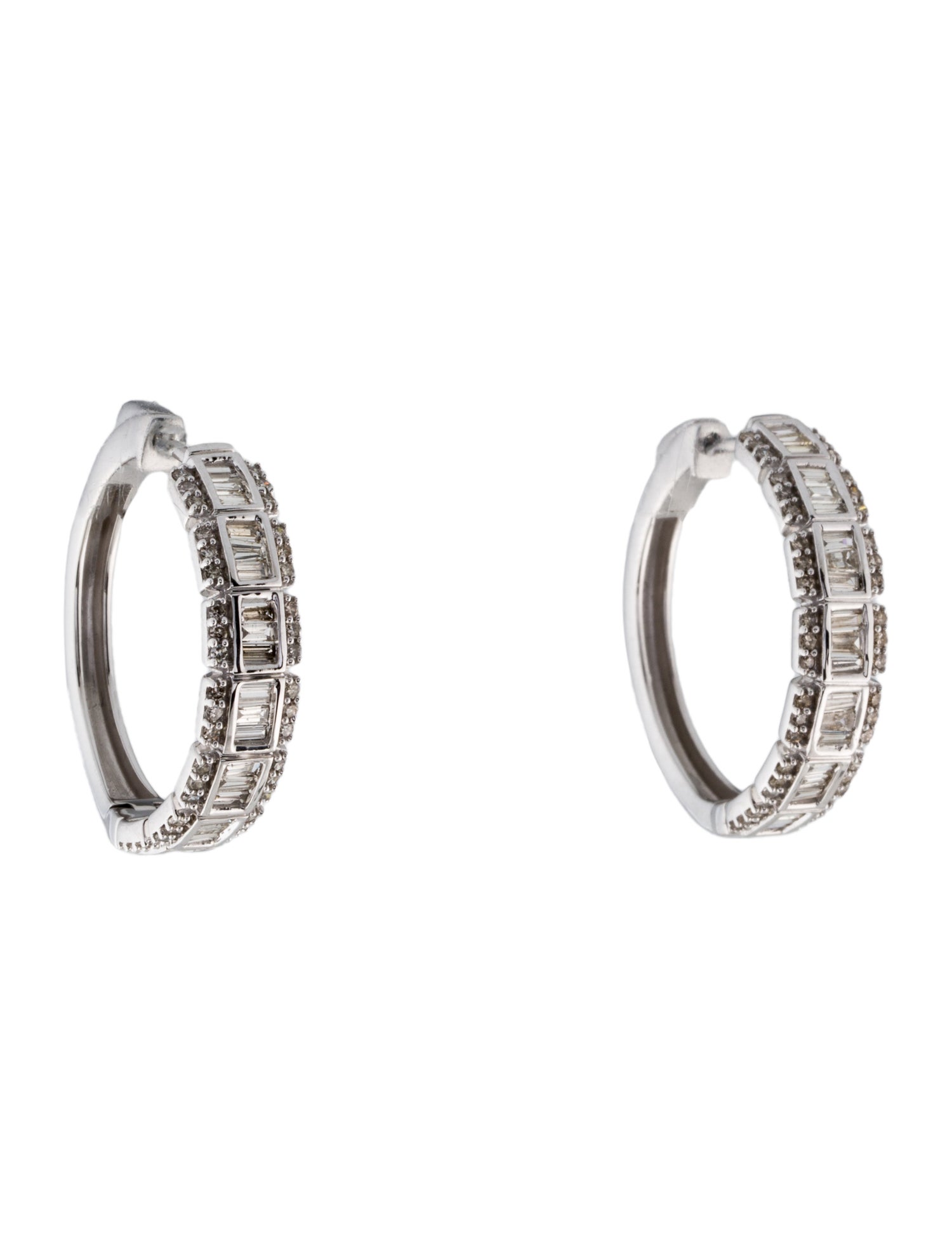 Earrings 14K 1.33ctw Diamond Hoop Earrings