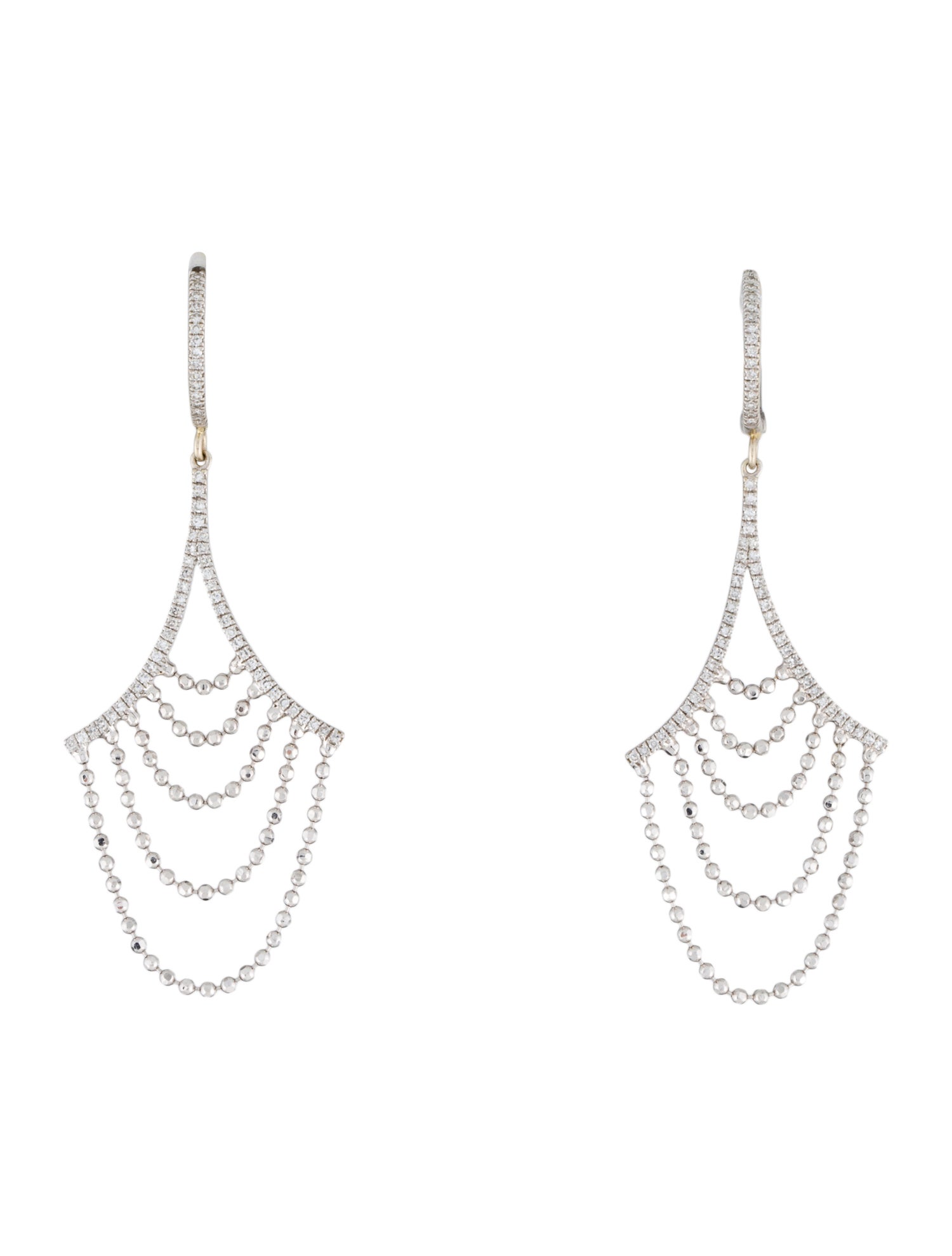 Earrings Luvente 14K Diamond Drop Earrings