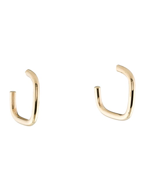 Earrings 14K Open Square Hoop Earrings