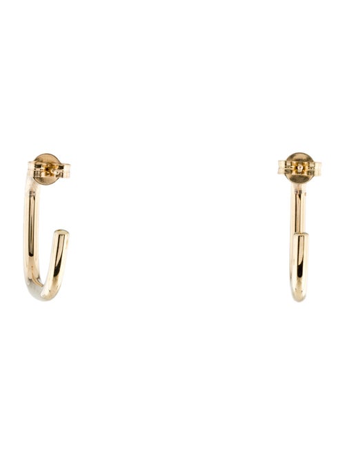 Earrings 14K Open Square Hoop Earrings