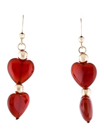 Earrings 14K Carnelian Drop Earrings