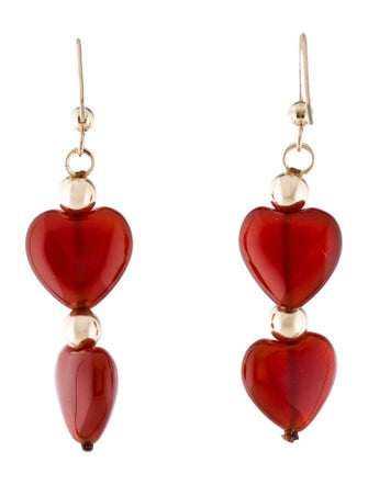 Earrings 14K Carnelian Drop Earrings