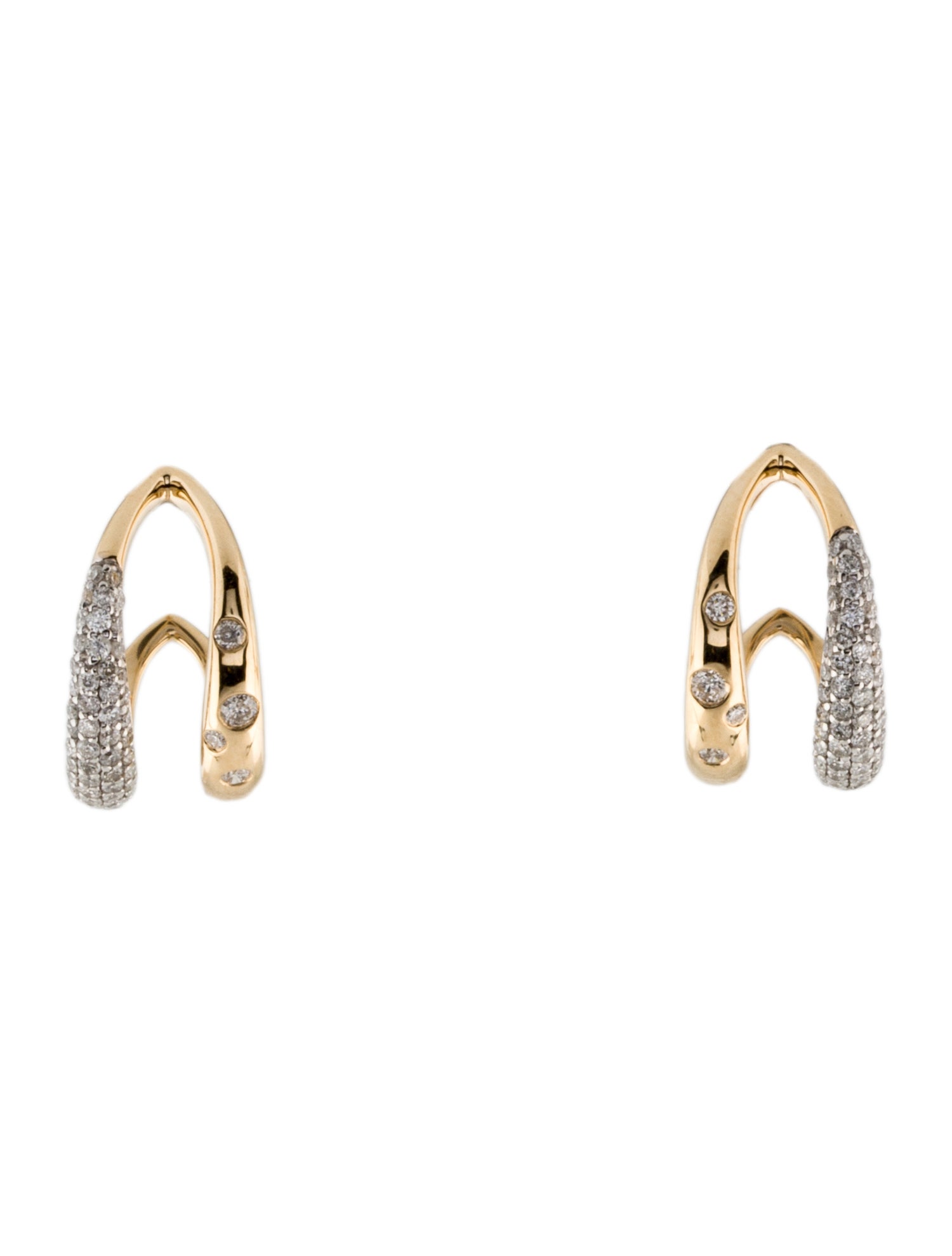 Earrings 14K Diamond Hoop