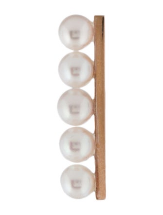 Earrings 18K Pearl Bar Stud Earring