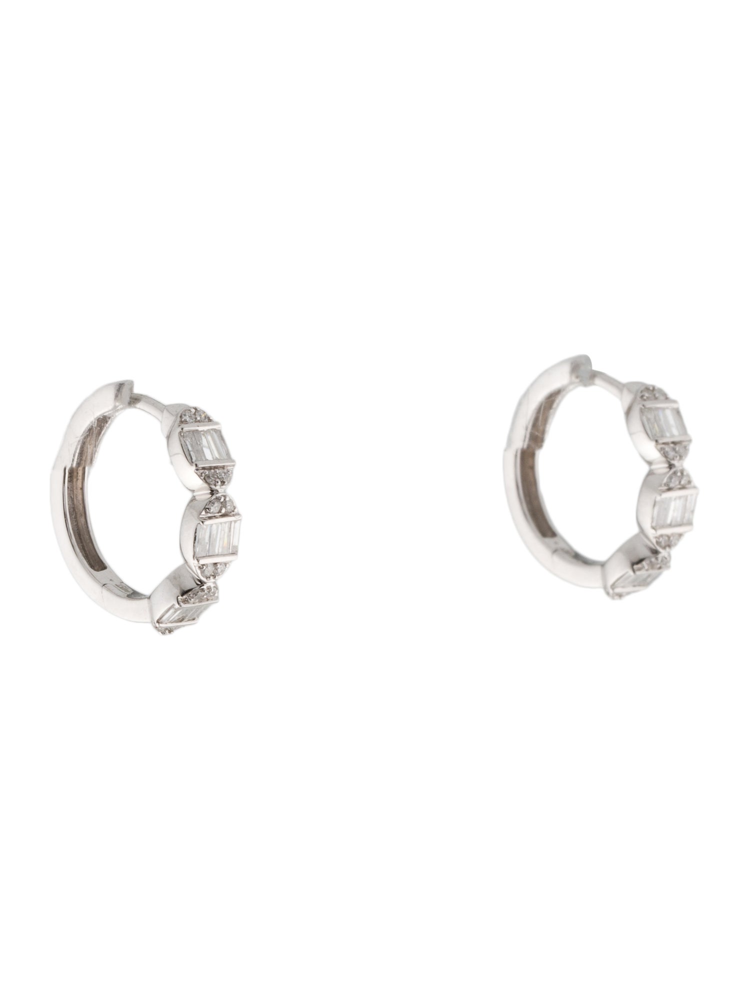Earrings 14K Diamond Hoop Earrings