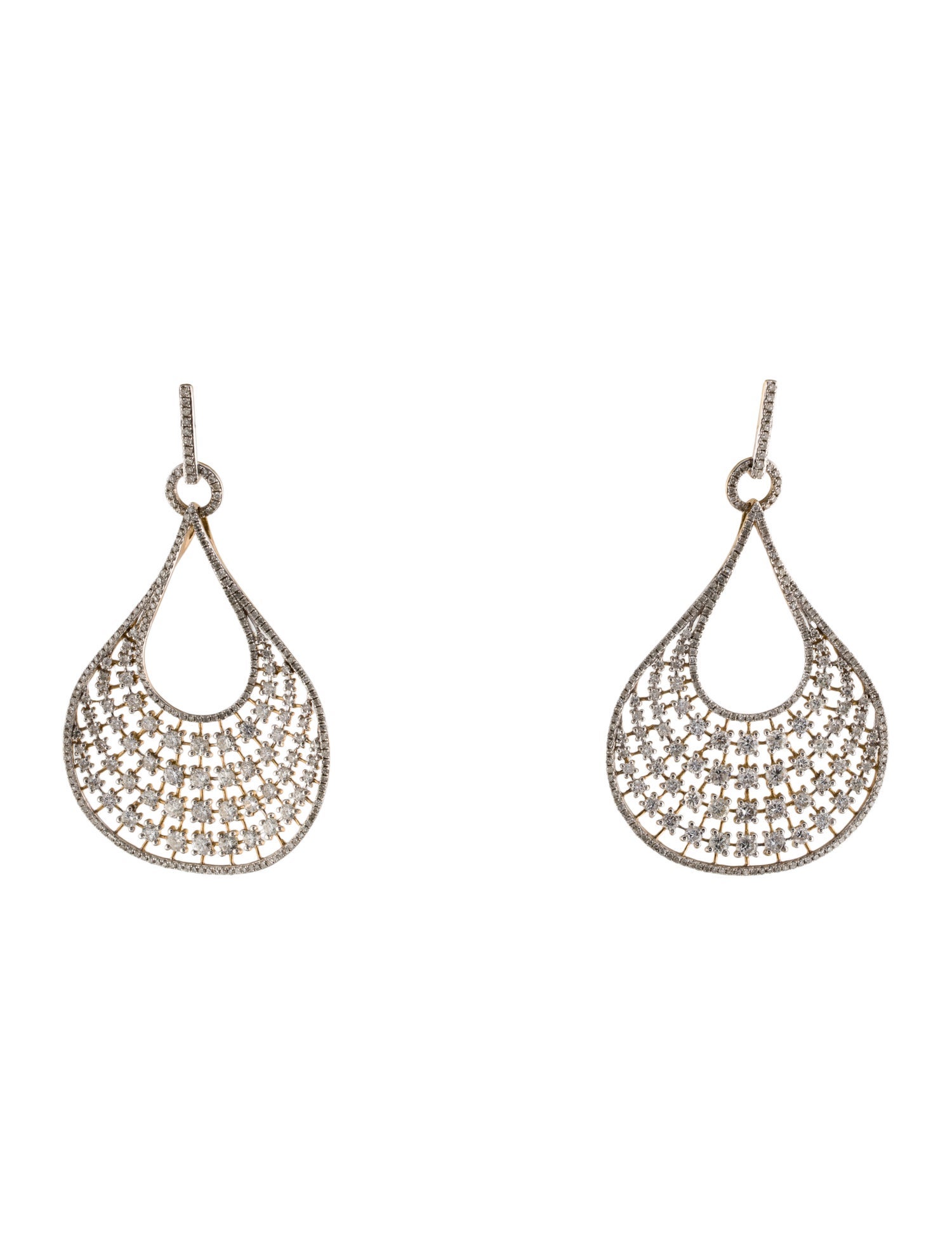 Earrings 14K 5.40ctw Diamond Pendant