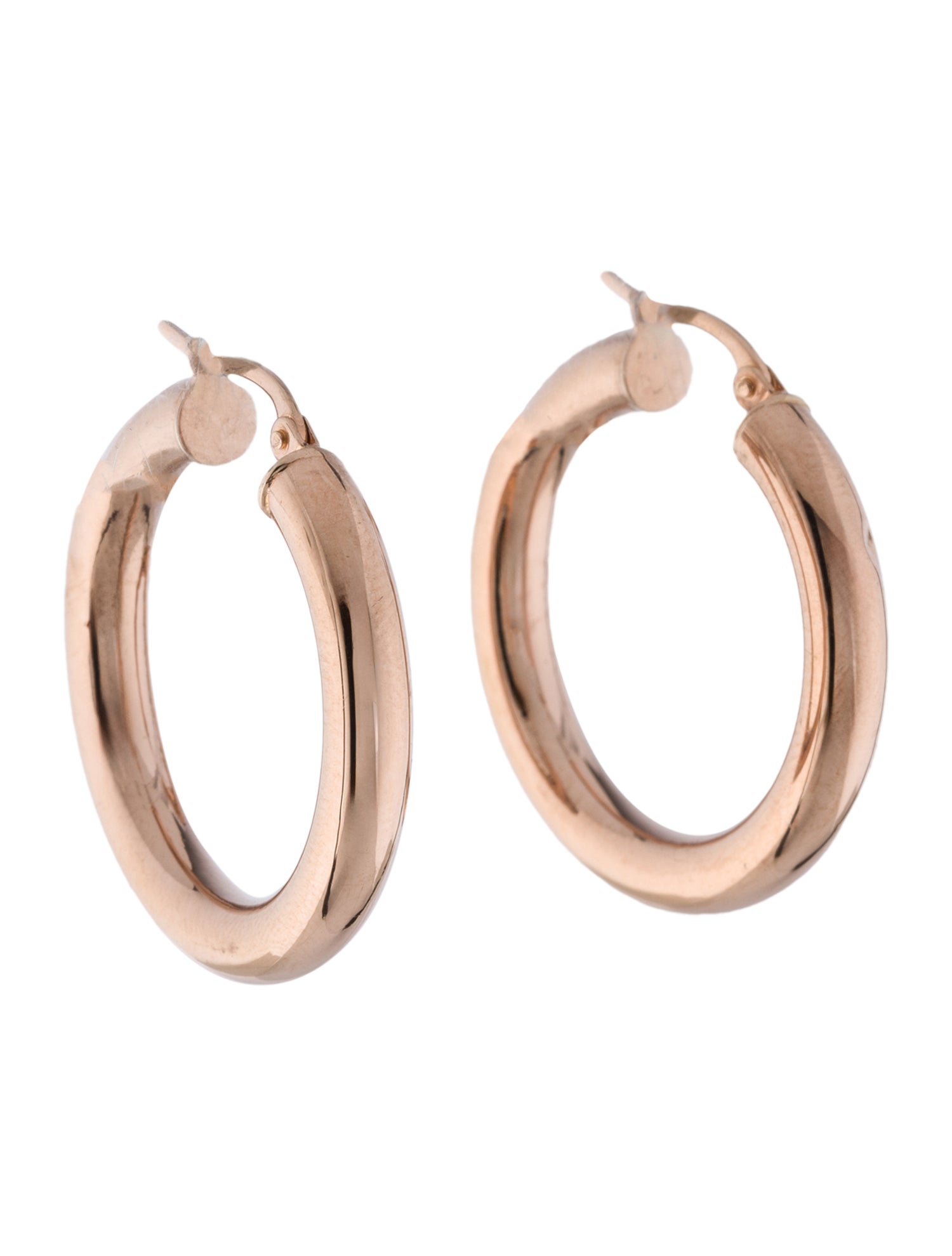 Earrings 14K Chunky Hollow Hoop Earrings