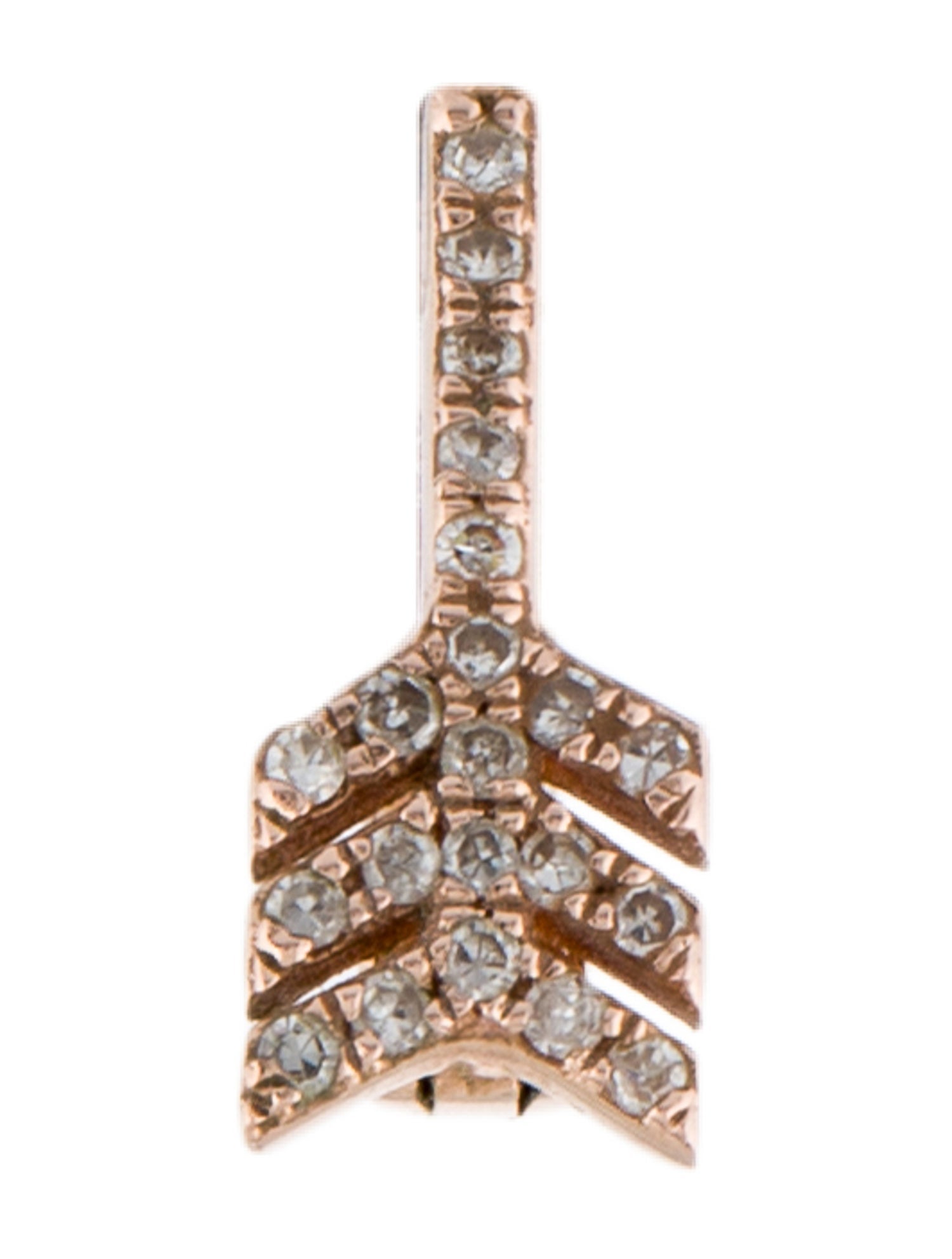 Earrings 14K Diamond Arrow Single Stud Earring