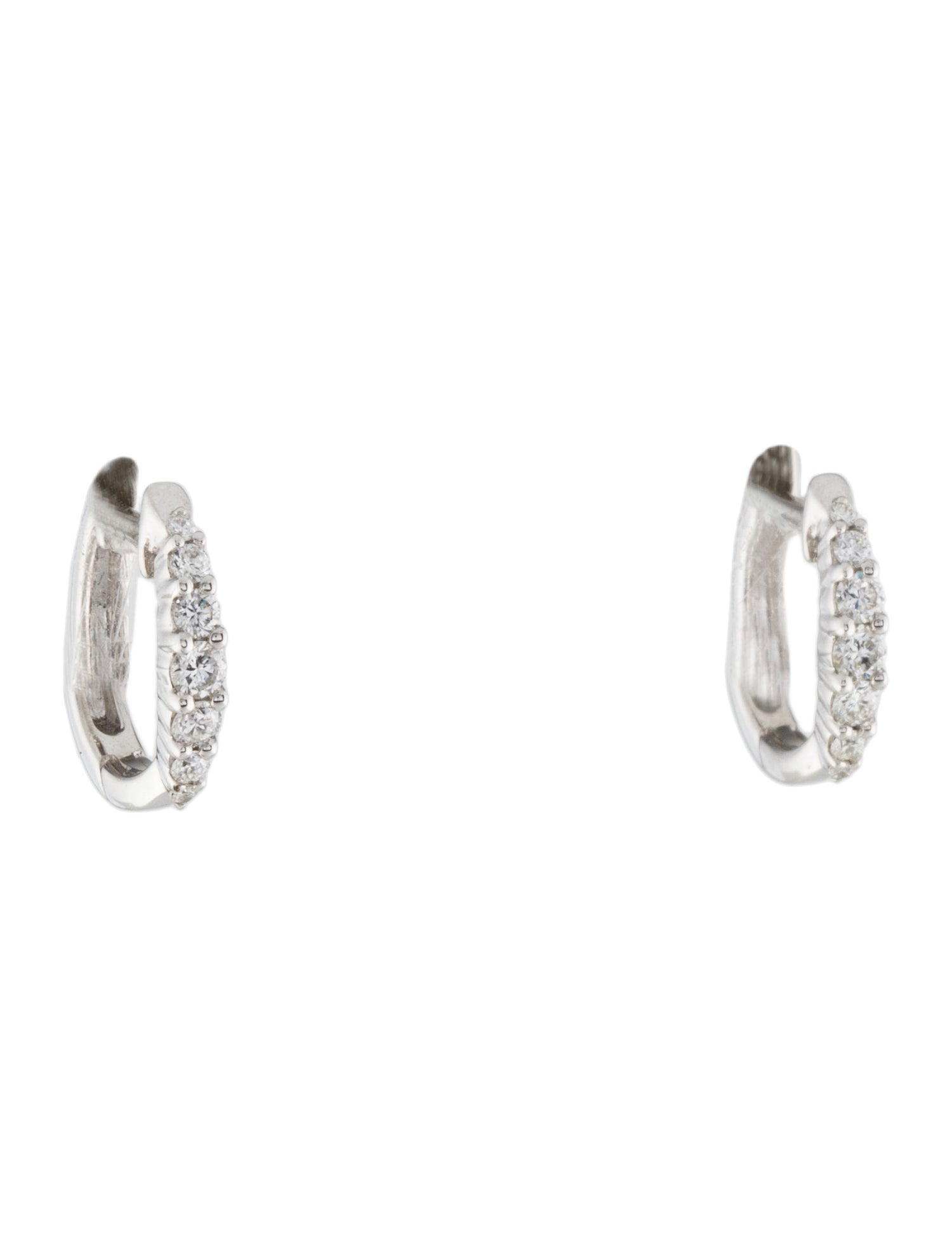 Earrings 18K Diamond Huggie Hoop Earrings