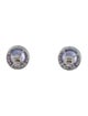 Earrings 14K Tanzanite & Diamond Stud Earrings