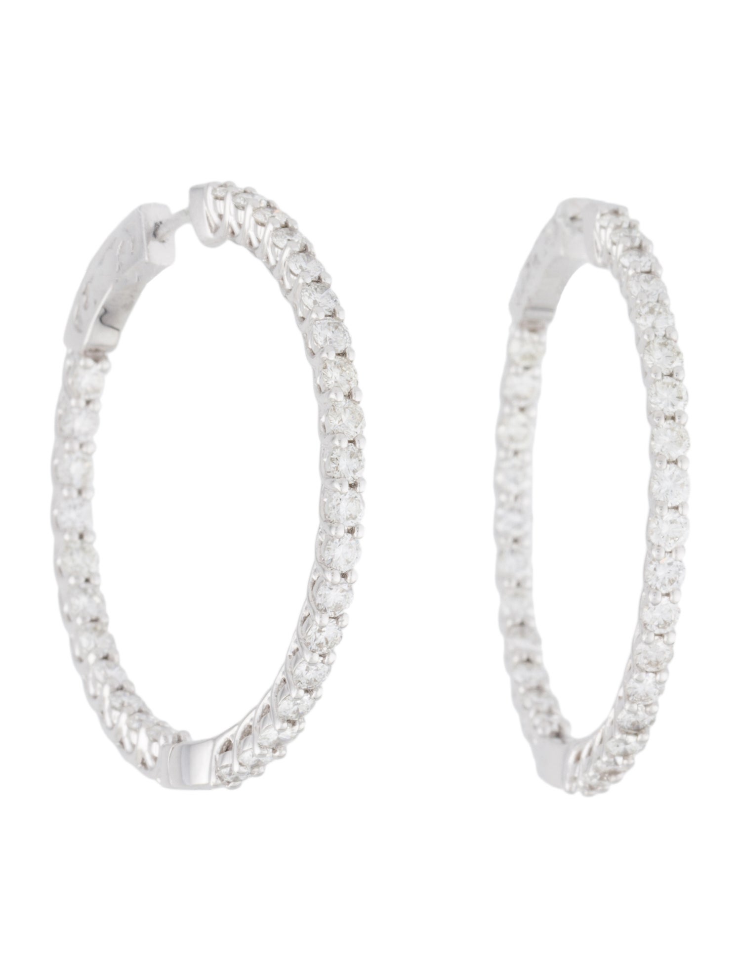 Earrings 14K Diamond Inside-Out Hoop Earrings
