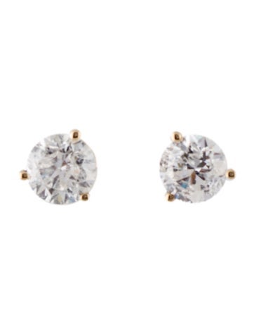 Earrings Stud 14K 2.13ctw Diamond