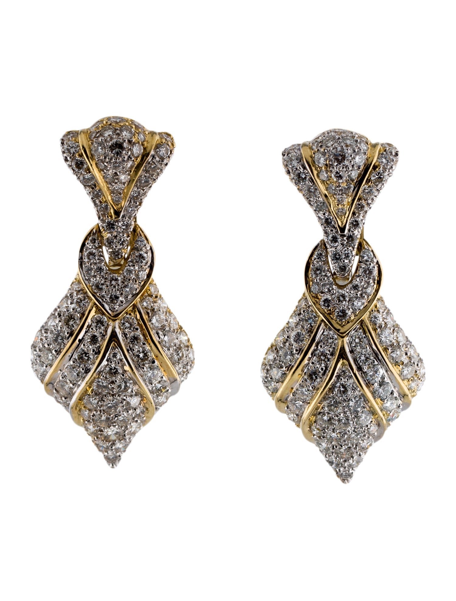 Earrings 18K 5.88ctw Diamond Drop