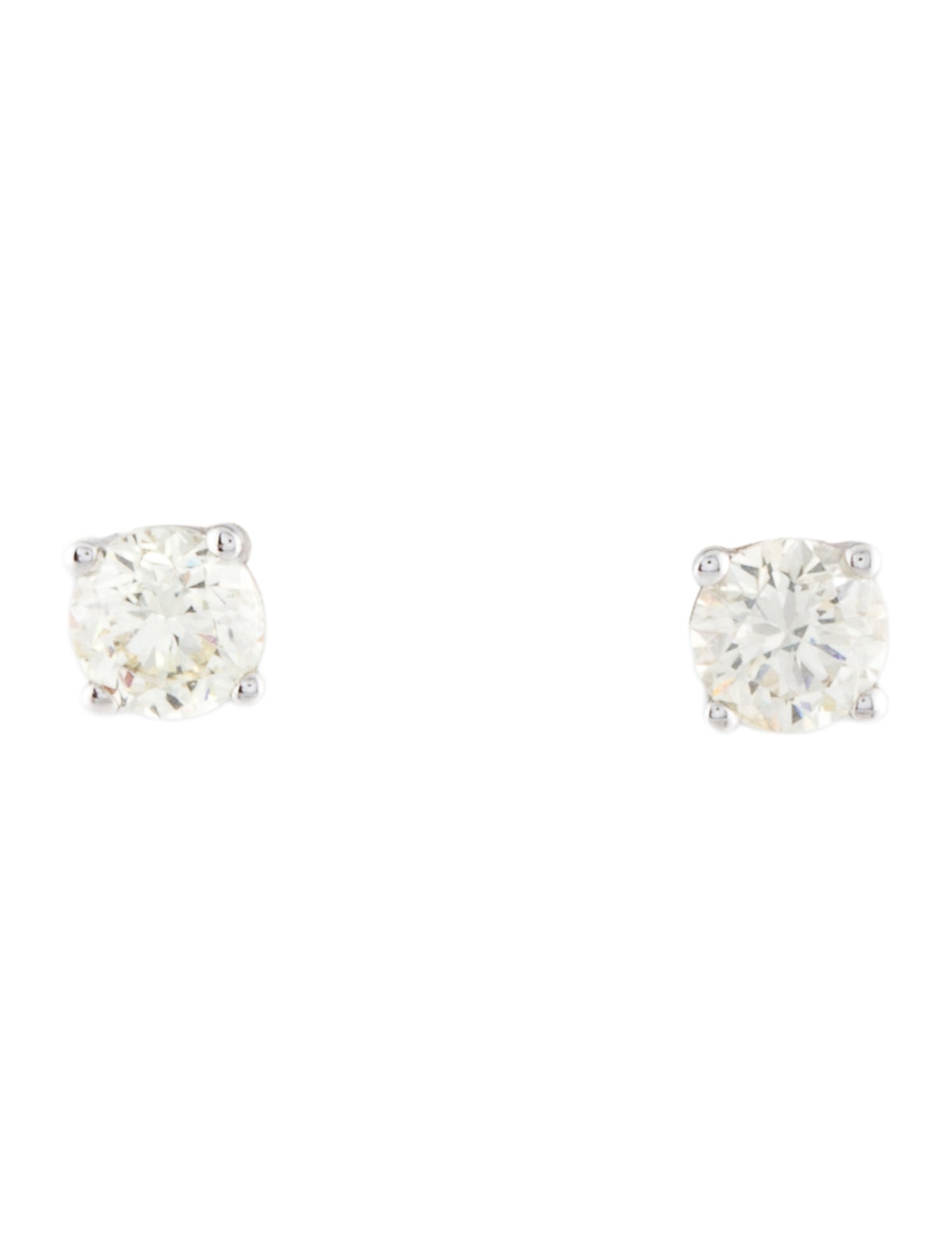 Earrings 14K Diamond Solitaire Stud Earrings