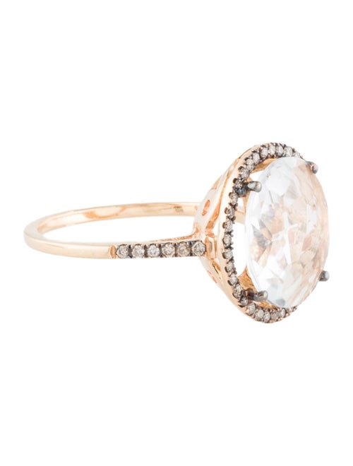 Earrings 18K Topaz & Diamond Cocktail Ring