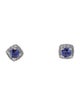 Earrings 14K Tanzanite & Diamond Stud Earrings