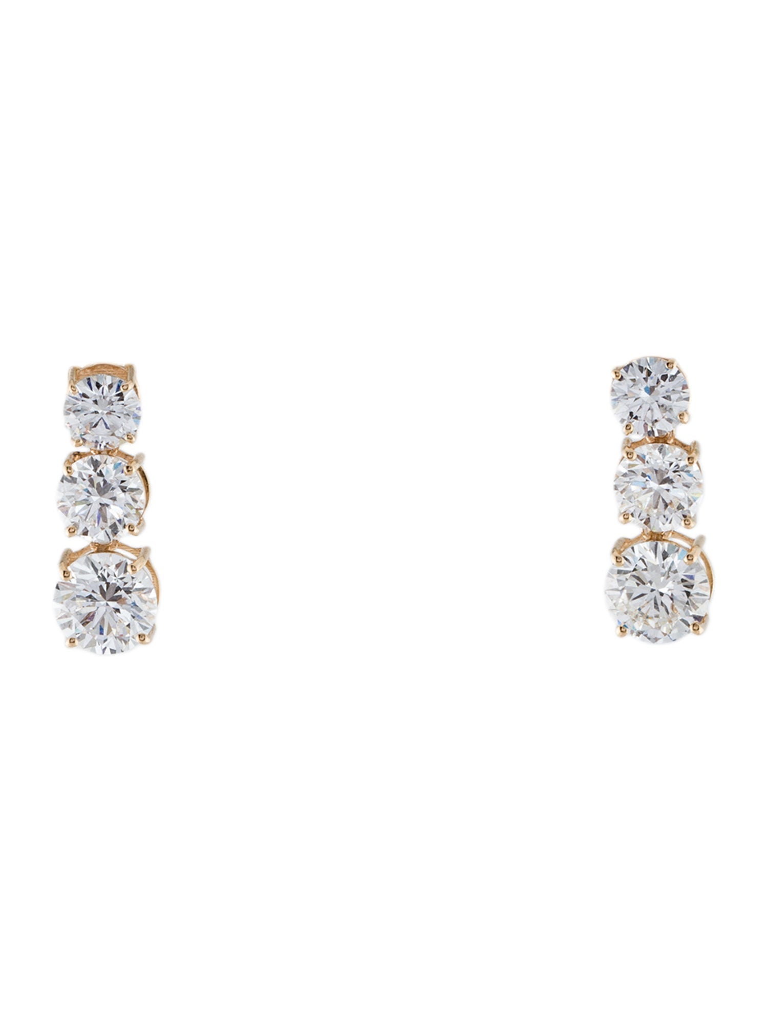 Earrings 14K 3.51ctw Lab-Grown Diamond Drop