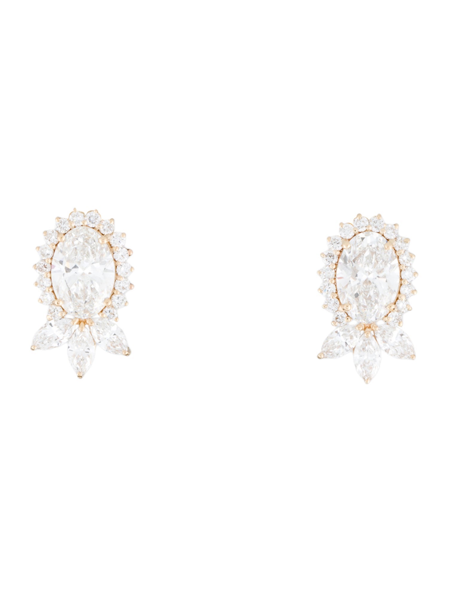 Earrings 14K 3.81ctw Lab-Grown Diamond Stud Earrings
