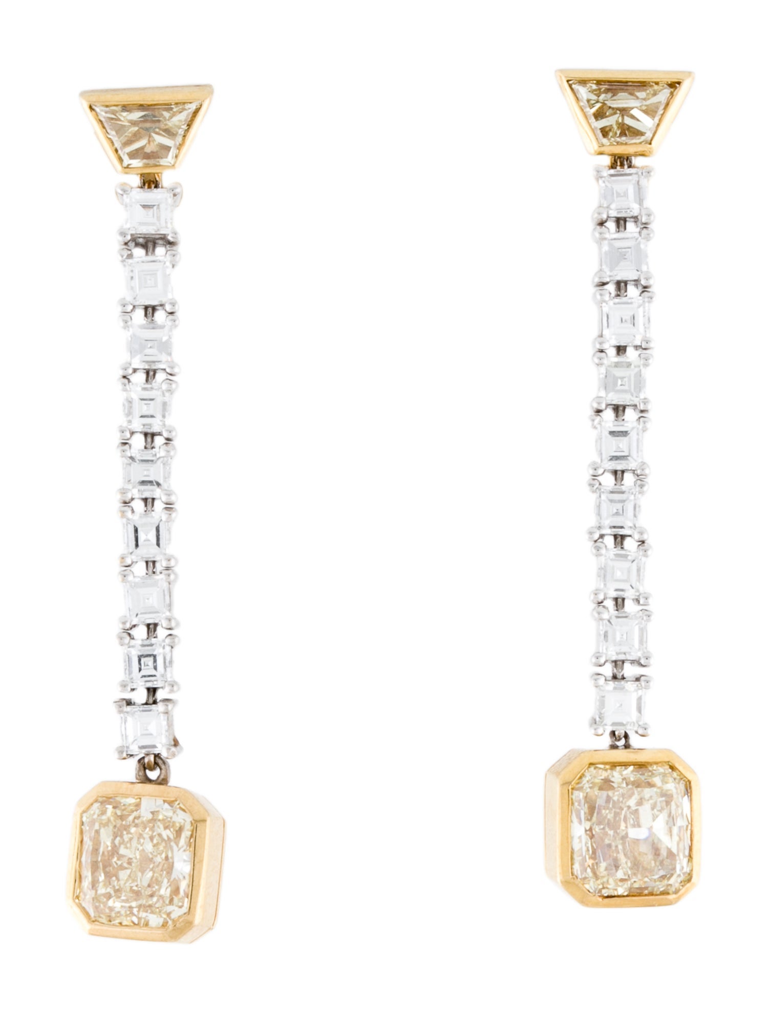 Earrings 18K 3.31ctw Diamond Drop