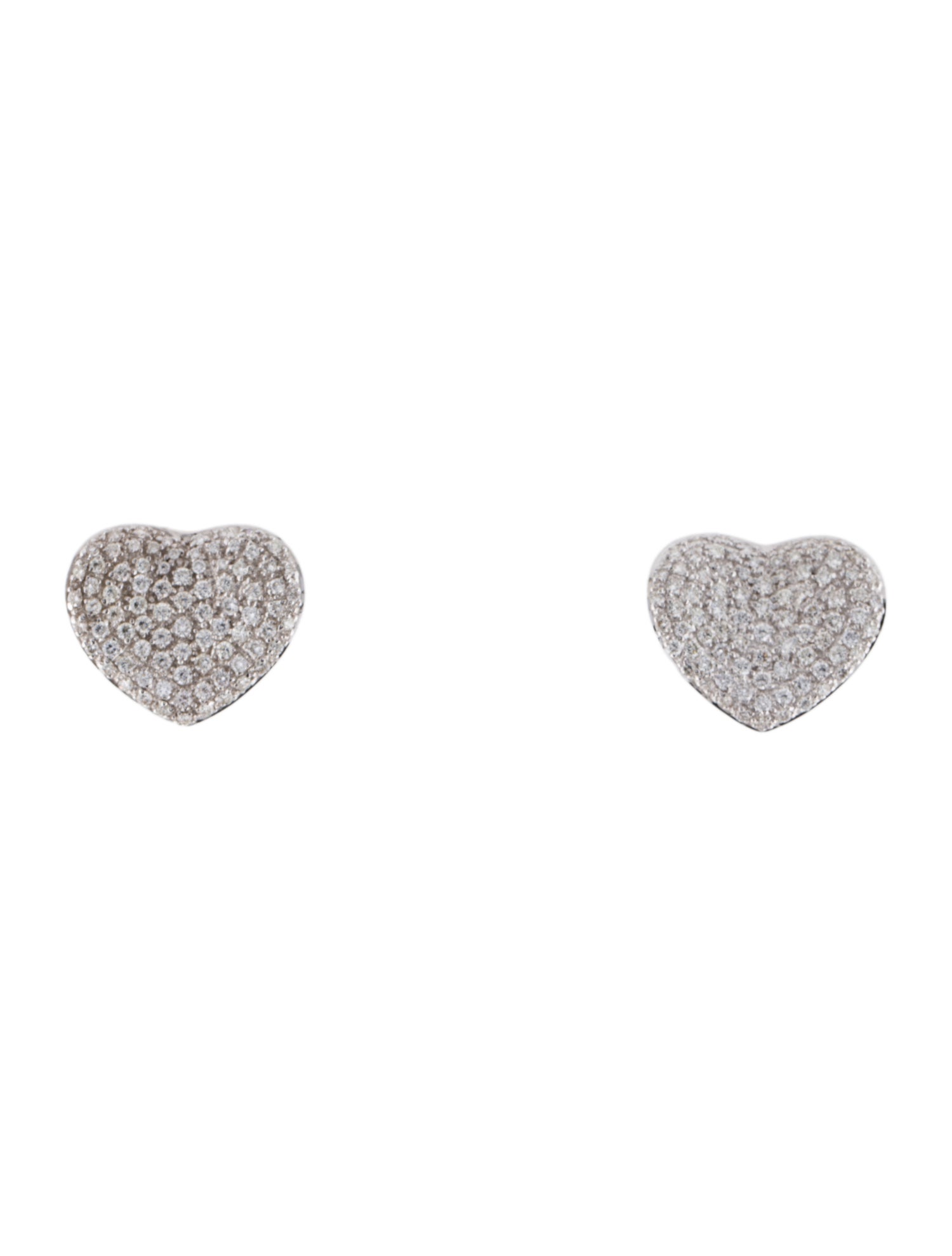 Earrings 18K 2.13ctw Diamond Heart Earclips