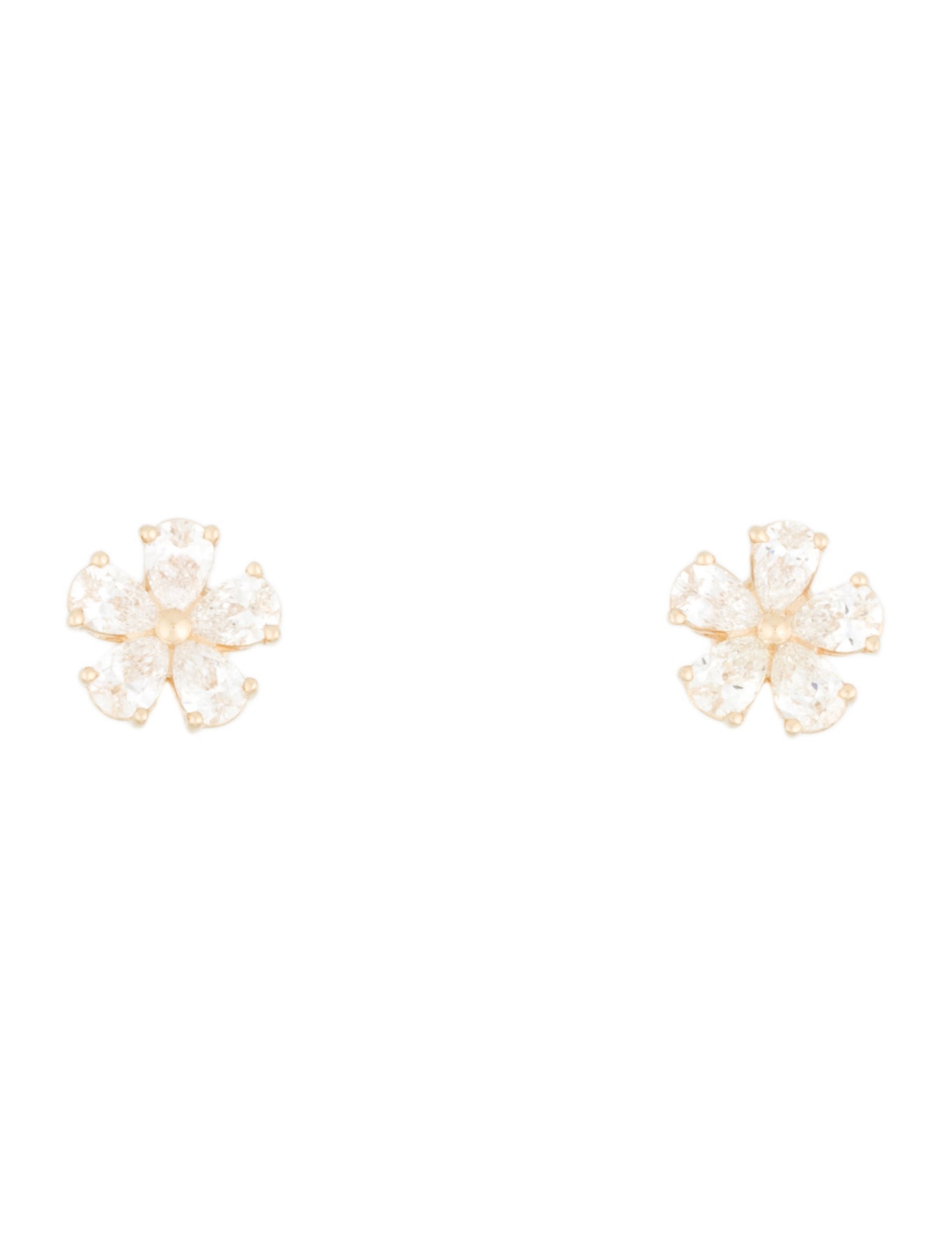 Earrings 14K 1.00ctw Lab-Grown Diamond Flower Stud