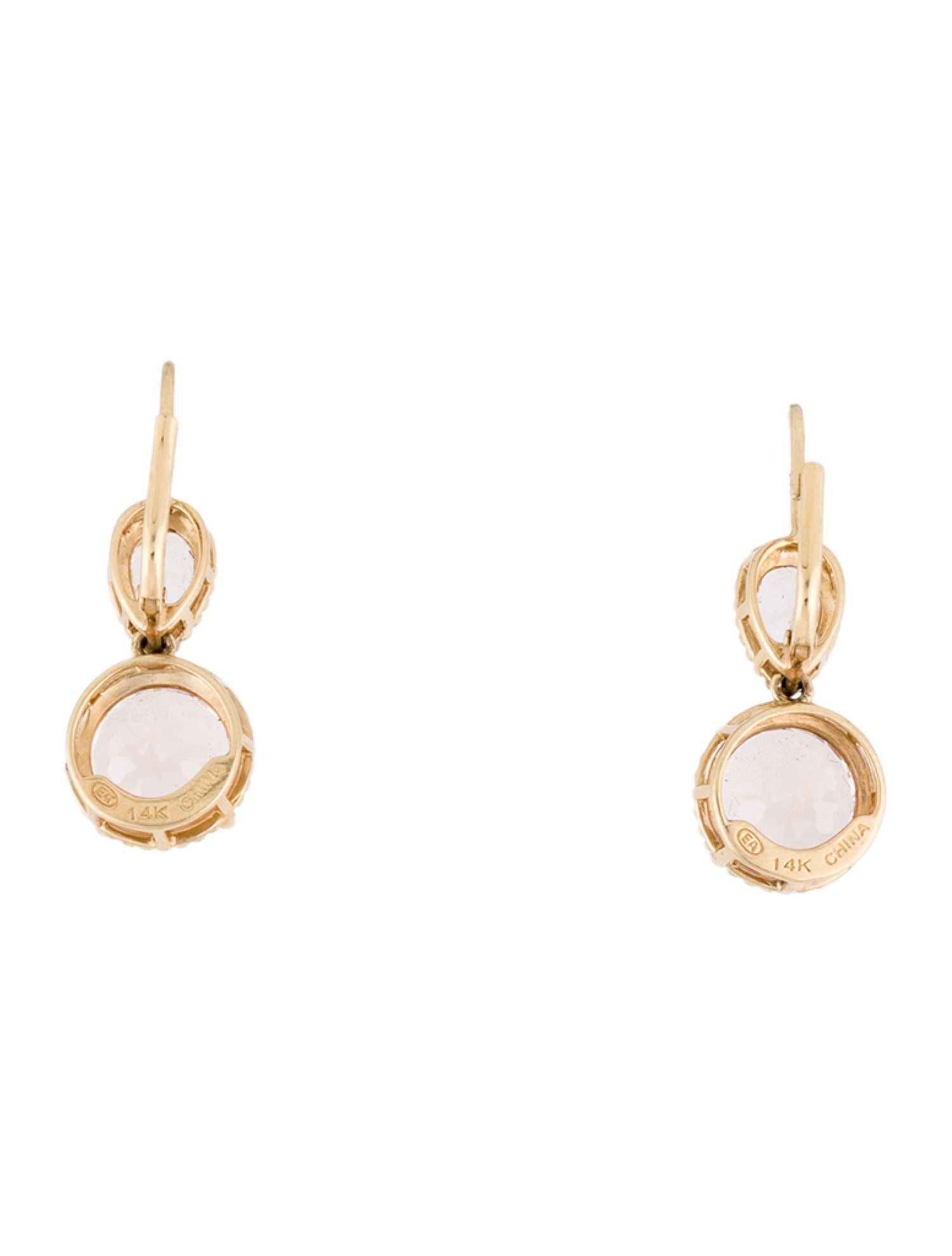 Earrings 14K 9.00ctw Morganite Drop Earrings