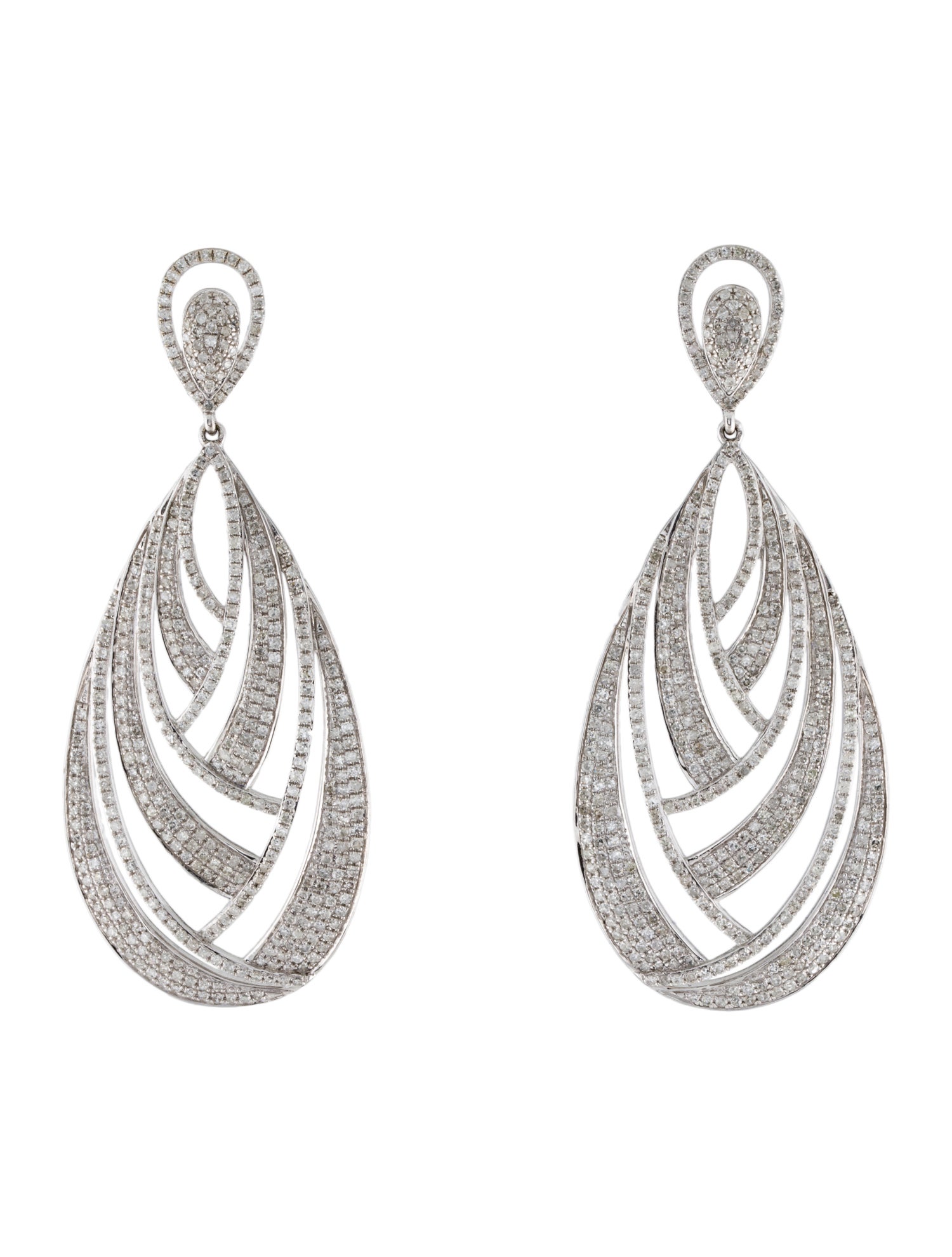 Earrings 14K 2.99ctw Diamond Earclip Drop Earrings