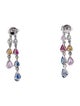 Earrings 14K Sapphire, Ruby & Diamond Drop Earrings