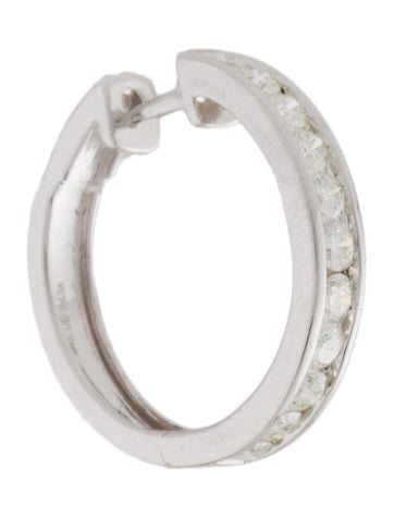 Earrings Hoop 14K 1.10ctw Diamond Earring