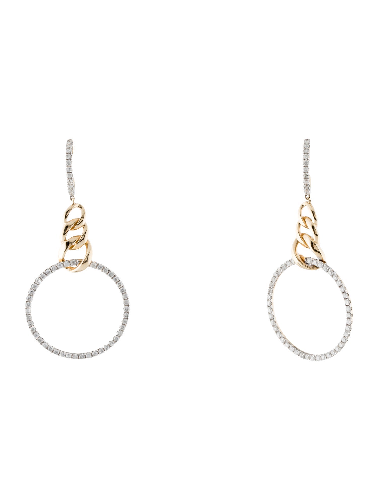Earrings 14K Diamond Drop Earrings