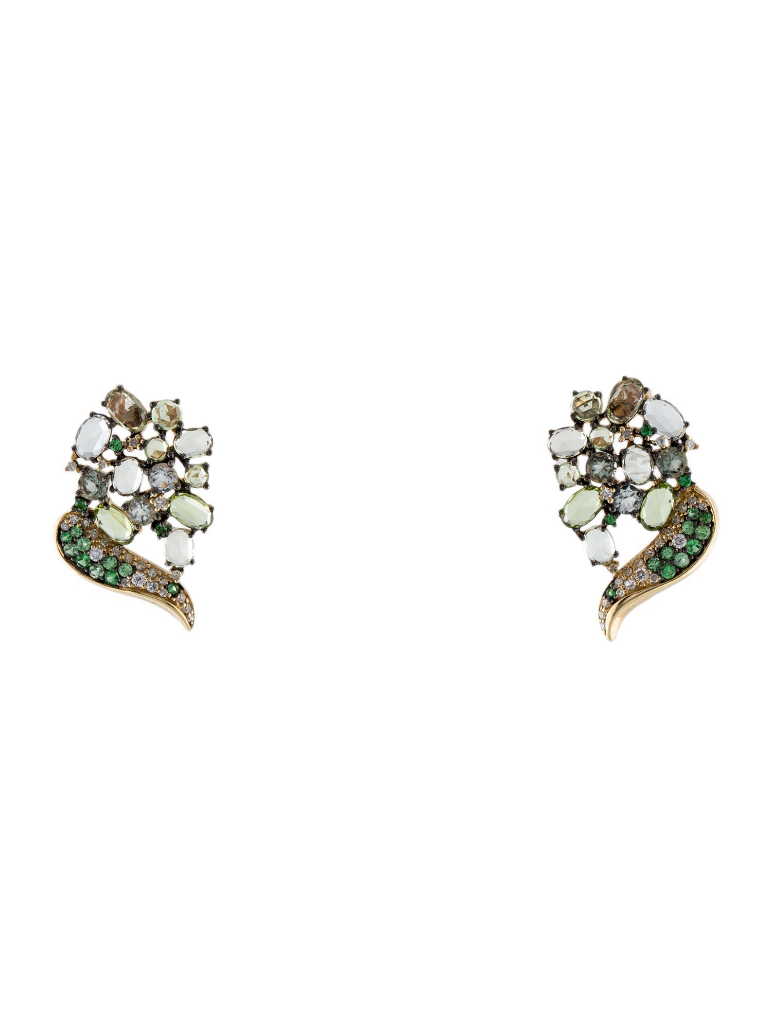 Earrings 14K Multistone Drop Earrings