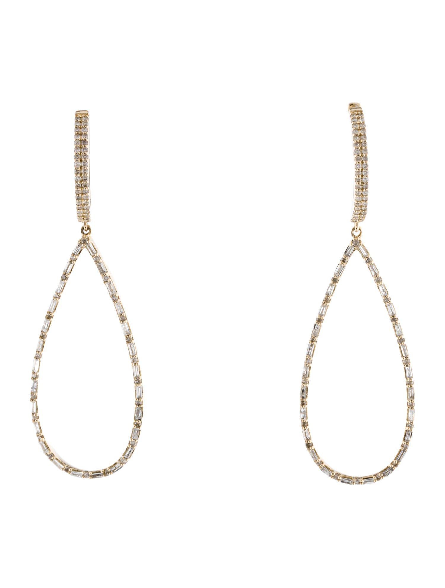 Earrings 14K Diamond Drop Earrings