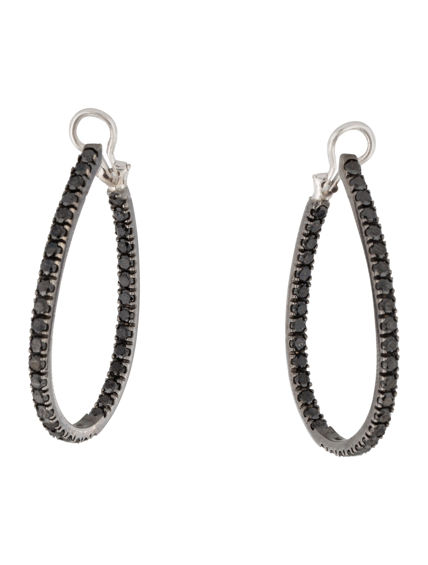 Earrings 18K 5.76ctw Diamond Inside-Out Hoop Earrings