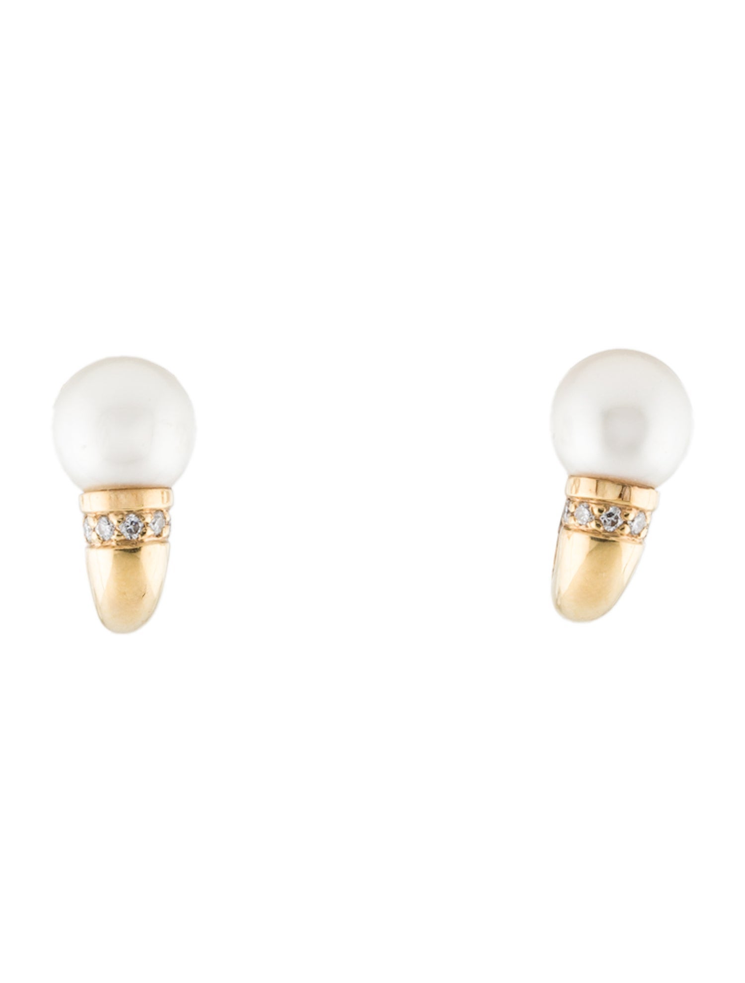 Earrings 18K Pearl & Diamond Clip-On Earrings