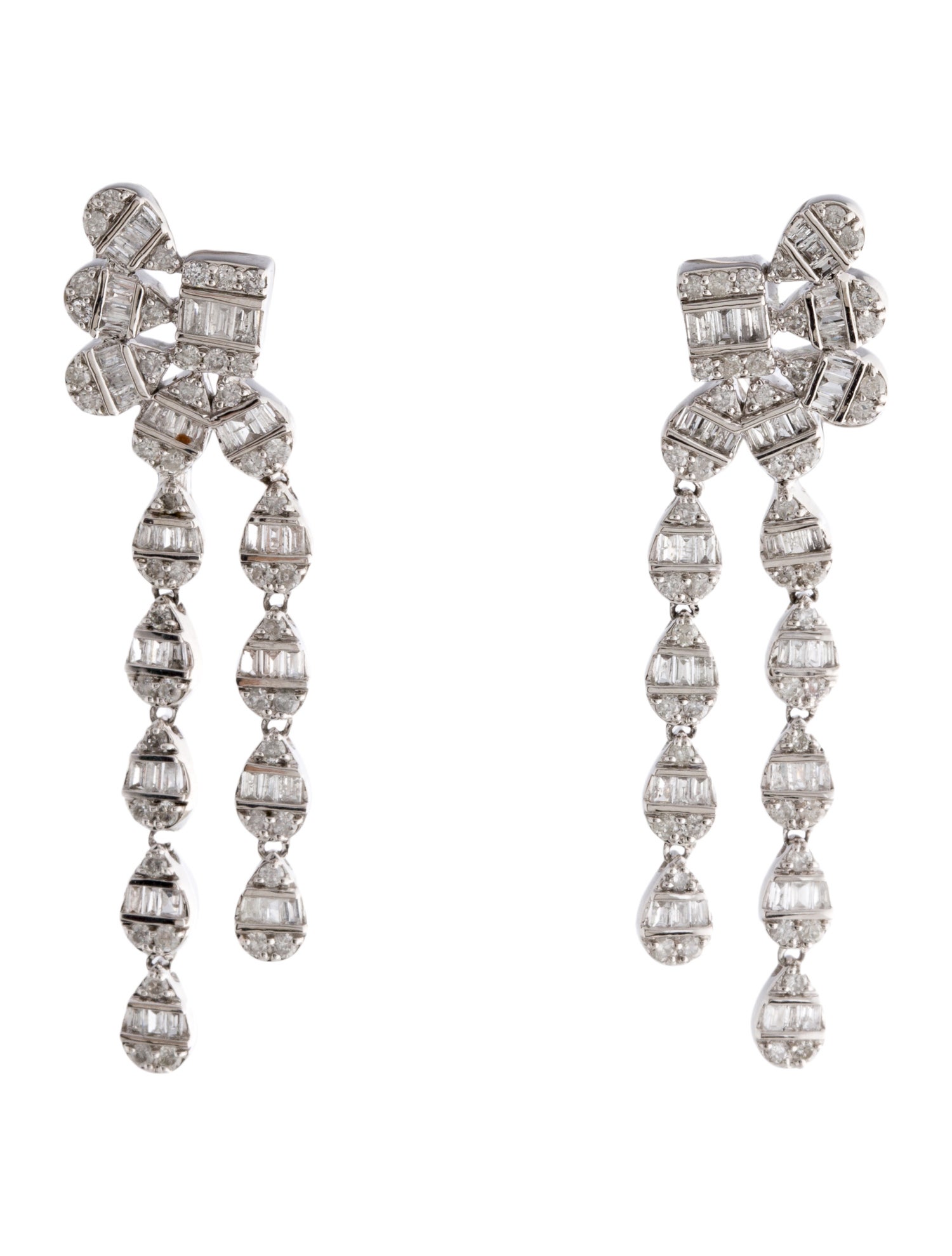 Earrings 14K Diamond Drop Earclip