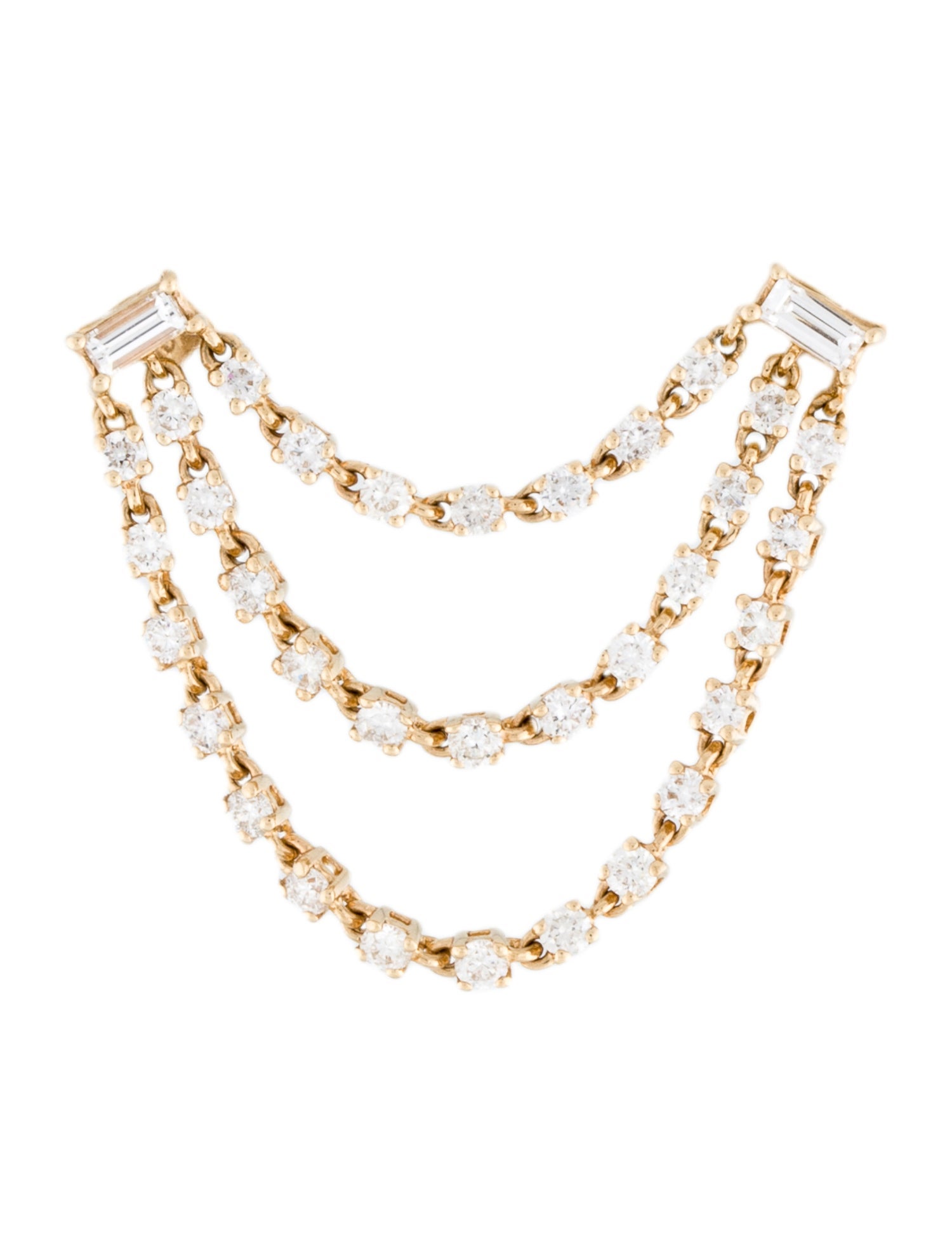 Earrings 14K 1.04ctw Diamond Single Earring