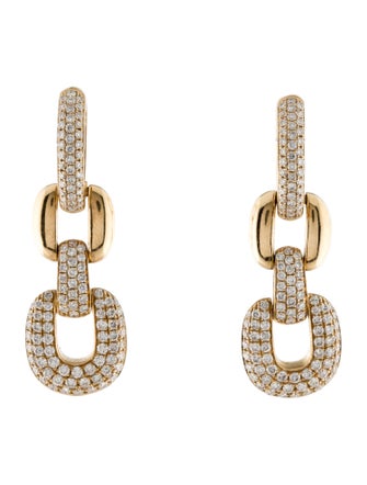 Earrings 14K 1.19ctw Diamond Link Drop Earrings